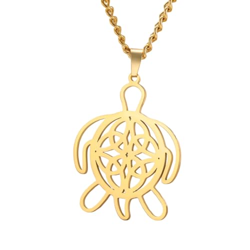 Collier tortue celtique Triquetra en argent ancien pendentif nœud de la Trinité