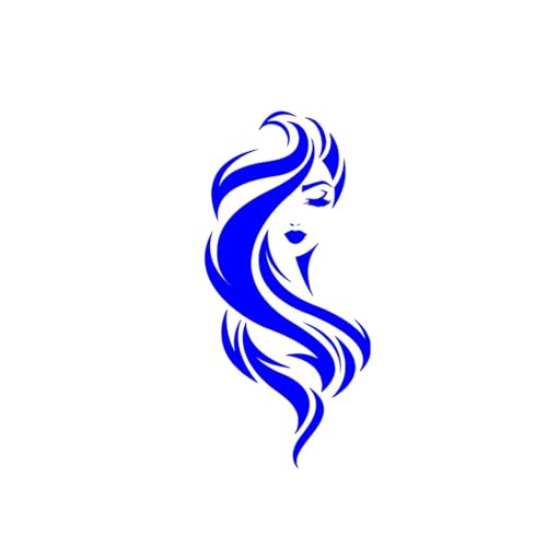 �ԗp�X�e�b�J�[ �Z�N�V�[�ȃ����O�w�A �Â��ȏ��̎q �t�@���^�W�[�X�^�C�� �ԗp PVC �����f�J�[�� �A�N�Z�T���[ �N���G�C�e�B�u �h��(Blue,15cm)