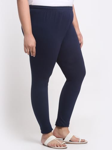 Image of Soft Cotton Ankle Lenght Solid Regular and Plus 35 Colours Leggings for Womens and Girls (Sizes :- M to 6XL)