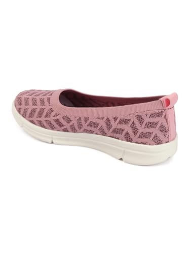 Image of Carlton London Women's Breathable Lightweight Everyday Patterned Ballet Flat