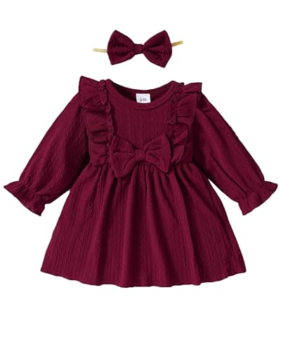 Mioglrie Baby Girls Dress Infant Girls Dress 3-6 Months Ruffle