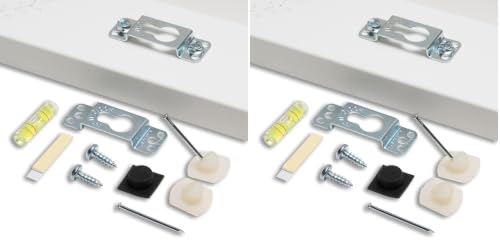 Image of Fletcher Picture Perfect No-Wire Hanging Kit | Keeps Frames Level with Flush Mount Hardware for Wall Art, Mirrors & Signs | Supports up to 50lbs. | Pack of 20 Kits
