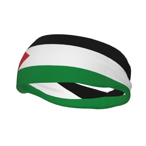 Bonitas Diademas con la Bandera de Palestina para Mujeres y Hombres, Banda para el Pelo Deportiva Que Absorbe la Humedad para Correr, Andar en Bicicleta y Hacer Yoga