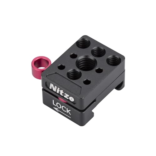Nitze Quick Release NATO Clamp with Lock Lever, with 1/4" and 3/8" ARRI Locating Hole for Camera and Monitor Cage Magic Arm