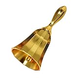Diseño especial: el campana de mano está hecho de una exquisita artesanía de estilo retro, elegante, brillante y chic. Será útil cuando necesite celebrar un día festivo especial.