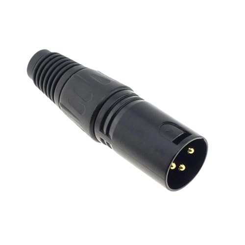 Connecteur XLR pour micro de studio d'enregistrement noir et argent