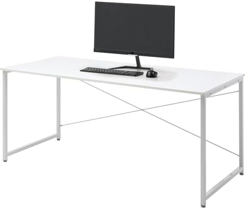 （10:00時点） サンワダイレクト パソコンデスク 幅160×奥行70cm モニターアーム対応 机 PCデスク 組立簡単 ホワイト 100-DESKF063W