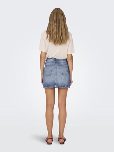ONLY Jupe en Jean Femme avec Bouton et Passants pour Ceinture Design Classique Couleurs: Taille: - vue 6