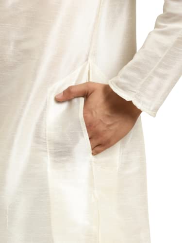 Image of SOJANYA (Since 1958, Men's Silk Blend Grey Kurta Pyjama & Silk Blend Jacket Combo