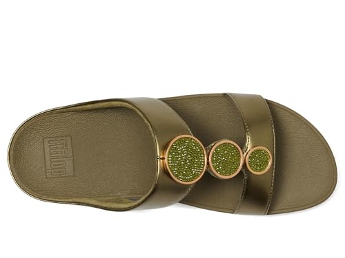 Image of FitFlop Halo Bead-Circle Metallic H-Bar Slides