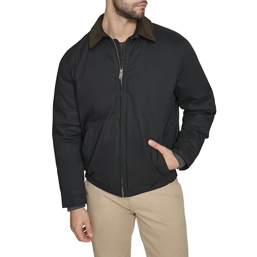 DOCKERS Men's Cotton Twill Bomber Jacket with Padded Lining
