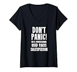 Damen Gebrauchtteilen T-Shirt mit V-Ausschnitt