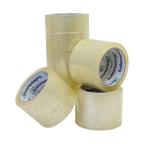 SmithPackaging Clear Acrylic Packaging Tape 75mmx66m Pack of 6 Rolls Cover