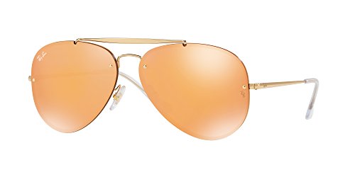 RAY-BAN RB3584N - 90847J SUNGLASSES GOLD/DARK ORANGE MIRROR GOLD 61MM