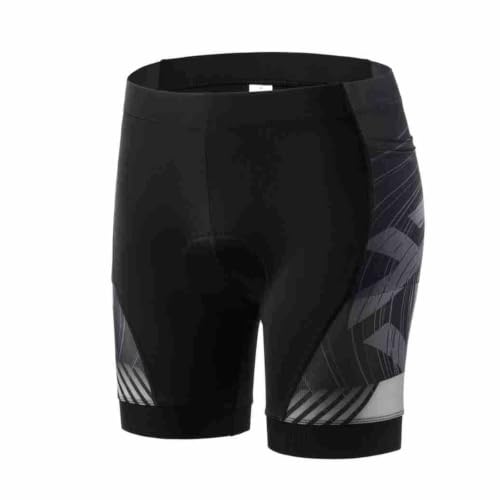 Ezvoka Culotte Hombre 5D con Almohadilla Gel Silicona Ergonómica y 3 Bolsillos Pantalón Ciclismo Transpirable, Secado Rápido, UPF 50 Ropa Absorbe Humedad para Carretera, MTB y Deporte,S-Grey