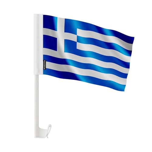 Drapeau voiture Grèce en polyester pour célébrer les victoires sportives