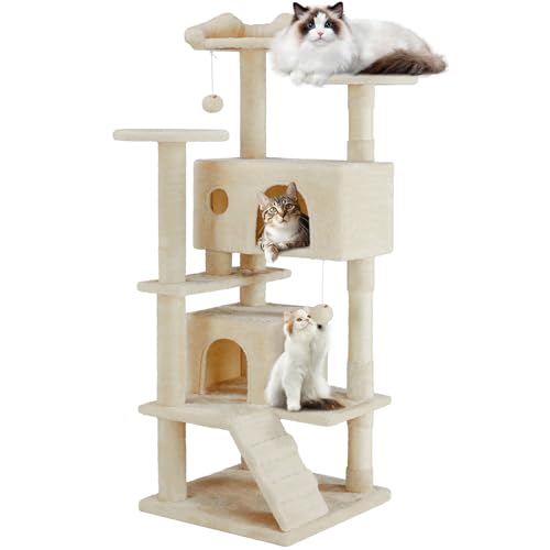 Torre para Gatos de 54 Pulgadas con Poste para Rascar miniatura 1
