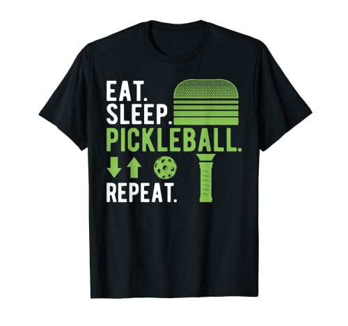 Eat Sleep Pickleball Repeat Funny Pickleball Player Regalo Camiseta