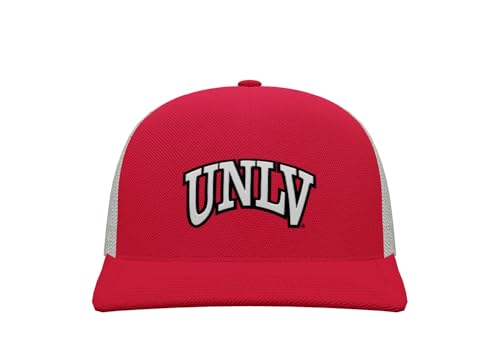 Sport Your Gear UNLV Rebels Prime Logo Mid Profile Adjustable Trucker Snap Back Baseball Hat Cap Red Alternate