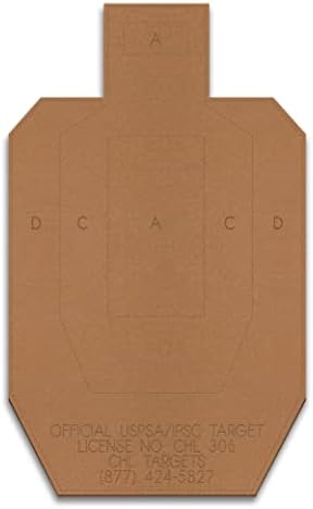 Official USPSA/IPSC Cardboard Shooting Targets, Competition Torso Target, Paper Silhouette Shooting Target, Shooting Range, Rifles, Handguns, & Shotguns (Cardboard, 20)