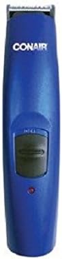 Conair 3-In-1 ALL-IN-ONE Beard, Mustache & Goatee 4-Piece Cordless / Rechargeable Trimmer Grooming System, Blue GMT10CSB