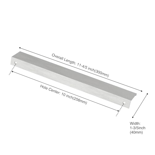 Image of Rergy 30 Pack 10 inch Cabinet Pulls Brushed Nickel Finger Pulls for Cabinets