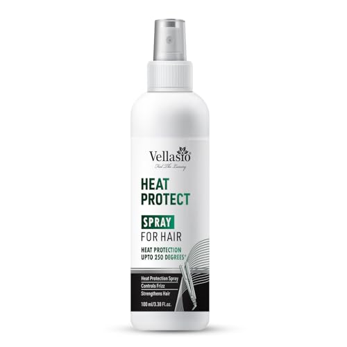 VELLASIO Classic Heat Protectant with Argan Oil & Grapeseed - Thermal Hair Protector for Straightening, Curling, Blow Drying, For Men & Women