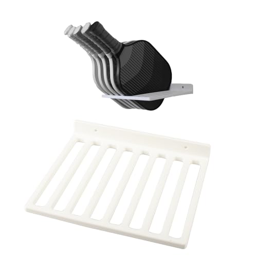 Threoll Pickleball Holder,Pickleball Paddle Rack, Pickleball Holder - All-in-One Tee Stand for Home, Court, Club & Storage, 8-Slot Capacity Storage,with Wall Mount,Hanging Equipment Organizer (8pcs)