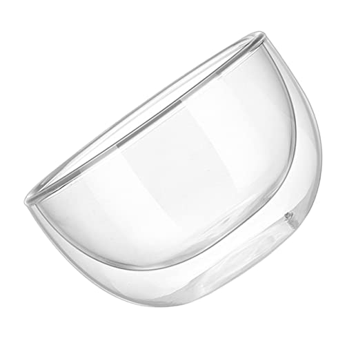 VALICLUD Bol en Verre Double Paroi 500ml Transparent Haute Résistance Thermorésistant Bol à Dessert Et Usage Ménager Et Restauration Saladier Multifonction pour Fruits Et Salades