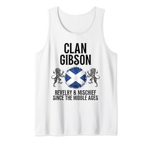 Gibson Clan Scottish Apellido Scotland Heráldica Camiseta sin Mangas