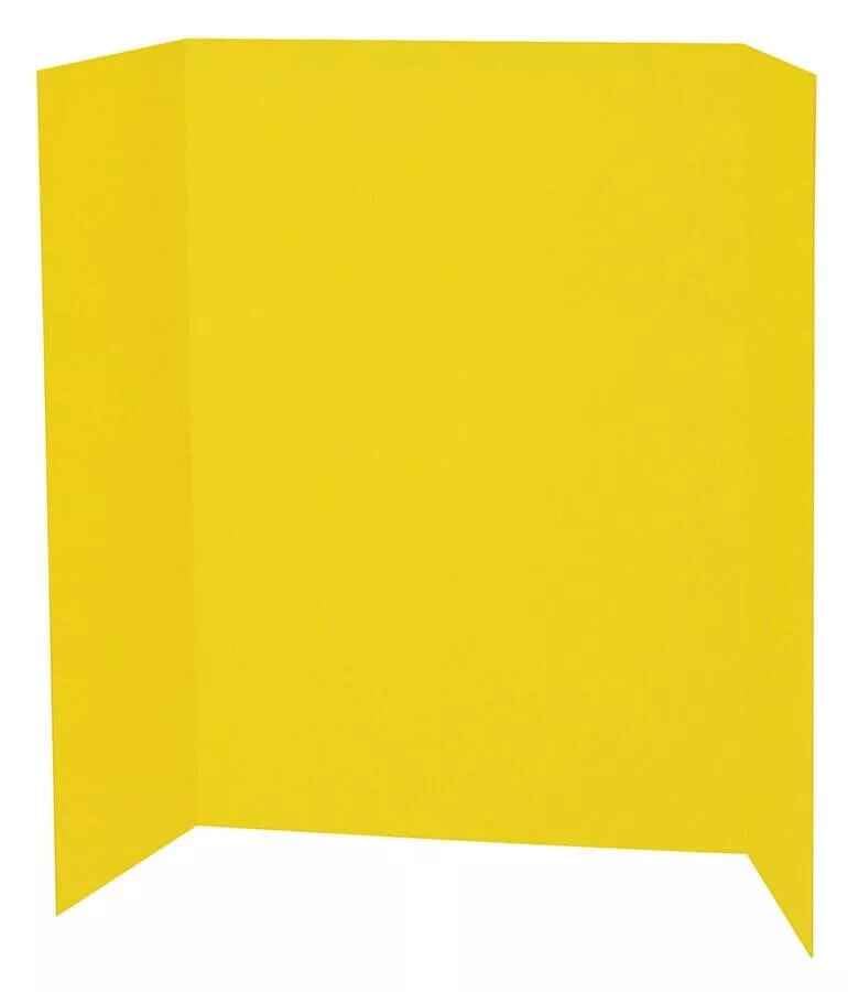 PROTECTAFILE Tri-Fold Spotlight Foam Presentation Board 840 x 594mm(A1-A2) Ideal for Showcasing Artwork & Projects -Lightweight Fold Presentation Board,Foldable Display for School (YELLOW, 2 PACK)