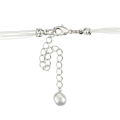 Multi Strand White Freshwater Cultured Pearl Necklace #TOP2