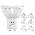 WOWLUMEN Dimmable GU10 LED Light Bulbs, MR16 GU10 Base Bulb Replacement for Recessed Track Lighting, 3000K Warm White 5W 500LM 40° Spotlight for Kitchen, Range Hood, Living Room, Bedroom, 6 Pack