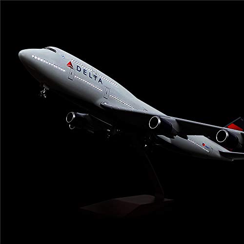 24-Hours 1/130 Scale Delta Boeing 747 Model Airplane With LED Light (Touch or Sound Control) for Adults, Decoration and Displays by 24-Hours - Image 4