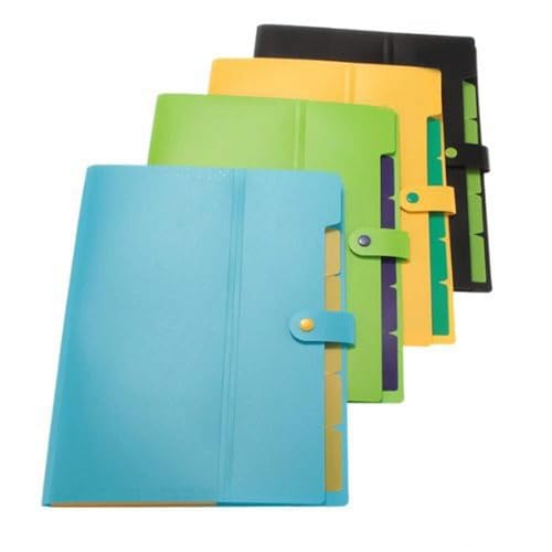 Porte-documents pour filles lot de 10 trieurs de documents scolaires A4 en couleurs assorties