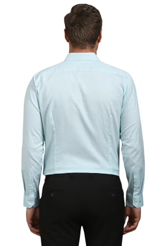 Image of Louis Philippe Men's Slim Fit Easy to Iron Everyday wear Premium Cotton Full Sleeve Checks Formal Shirt