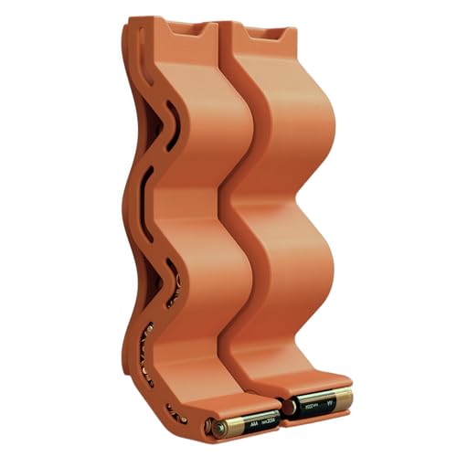 Protect Your Power AA & AAA Battery Chute Combo, Wall-Mounted Battery Organizer & Dispenser – No-Jam FIFO Design, Holds 18 AA & 25 AAA Batteries – Red