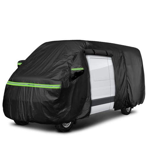Gpaentsn Waterproof Custom Fit Cover for 2002-2023 Mercedes-Benz Sprinter 144 WB High Roof Van | All-Weather Protection (233.5