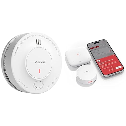 X-Sense Detector de humo SD2J0AX (paquete de 1) y kit de escucha para alarma de humo y monóxido de carbono SAL11