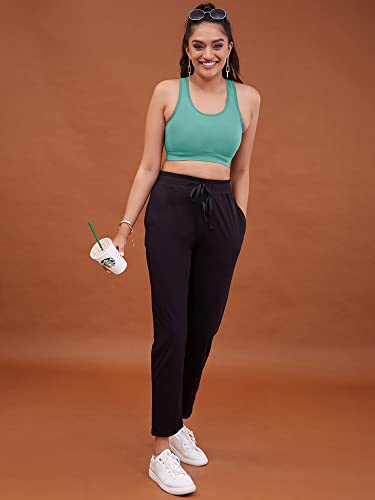 Image of NYKD Women's Everyday Cotton Padded Sports Bra for Gym /Running /Workout Full Support | Removable Pads | Wirefree | Full Coverage | Stretchable - NYK059