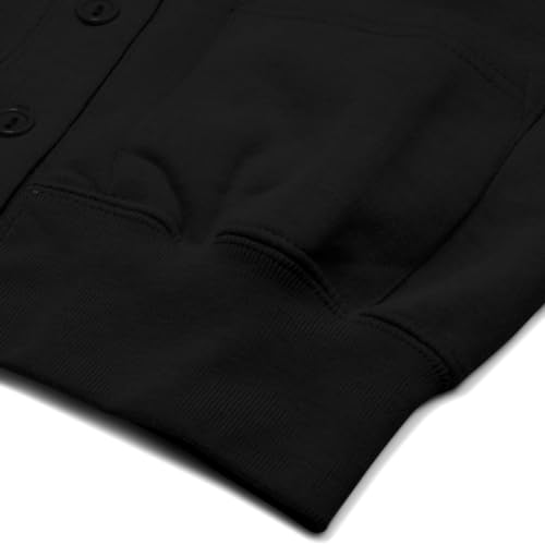 Sudadera tipo cárdigan escolar de punto azul marino para uniforme colegial unisex 4