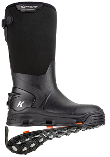 Image of Korkers Men's Neo Storm Rubber Boots - Inuslated and Waterproof Multi-Season Mud Boots - Includes Interchangeable All Terrain Sole