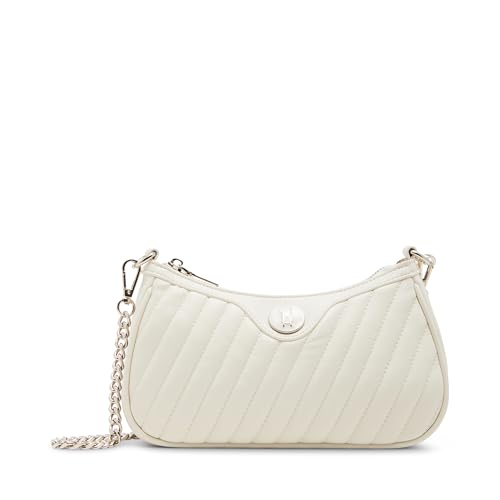 Steve Madden Quilted Crossbody, Vickie Bandolera Acolchada para Mujer, Tiza, Talla de un Talla