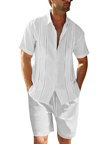Un set di biancheria da letto moderno ispirato al tradizionale tailleur, alla chiesa o all'abito. Questo set di biancheria da letto a maniche corte è formale e casual e ti offre sia un aspetto rappresentativo che un comfort. L'abito in lino in 2 pezzi è unico con gli ultimi stili che ti distinguono dalla massa. Puoi abbinare cappello da sole, occhiali da sole e sandali, per un look più casual.