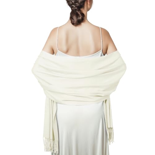 PIOYMEYA Chale Ivoire Femme Hiver Chaud Etole Mariage Echarpe Foulard Grosse Echarpes Foulards...