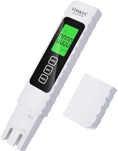 4 in 1 Digital Water Quality Tester - TDS/EC/Temperature（°C/°F）TDS Meter | 0-9999 ppm | Accurate and Professional for Drinking Water, Hydroponics, Aquariums, RO Systems, Pool （2025 New）