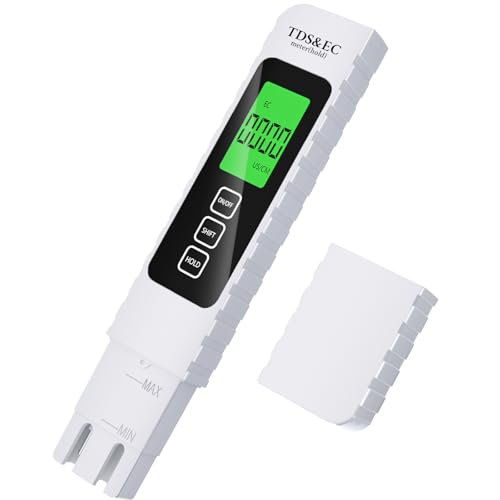 4 in 1 Digital Water Quality Tester - TDS/EC/Temperature（°C/°F）TDS Meter | 0-9999 ppm | Accurate and Professional for Drinking Water, Hydroponics, Aquariums, RO Systems, Pool （2025 New）