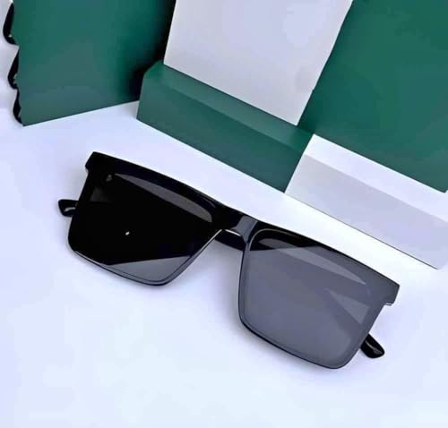 Black Retro Square Combo Sunglasses, Goggles For Men's and Women's-UV Protected, Pack of 1