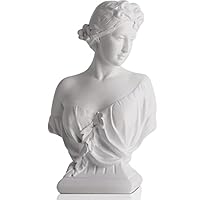 WUBIANJIE Büste 30,5 cm von Artemis Große griechische Göttin Statue aus Kunstharz, für Büro, Regal, Hauskleidung, Gipsporträt der jungen Venus, Sammlung für Verliebte (L)