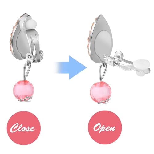 Hicdaw Kids Clip On Earrings for Girls, 25/30 Pairs Party Favor Hypoallergenic Jewelry Earrings for Kids Ages 4-12, Cute Animal Clip On Earrings for Little Girls with No Ear Holes Set Mixcolor3